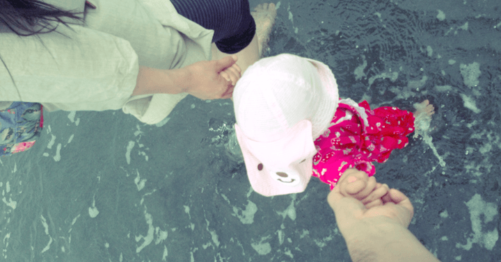 娘、初めて海に入るの巻