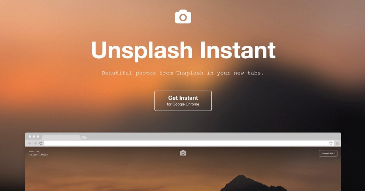 chromeの新規タブに Unsplash Instant を仕込んでインスピレーションを浴びよう