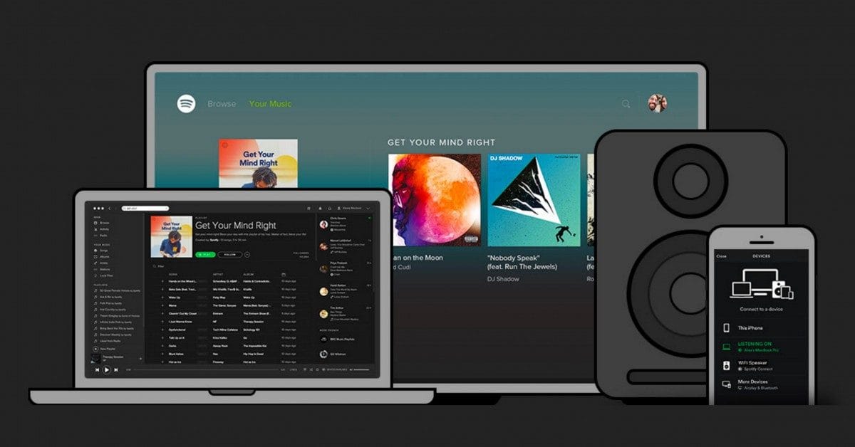 SpotifyアプリのMac版こんな感じ